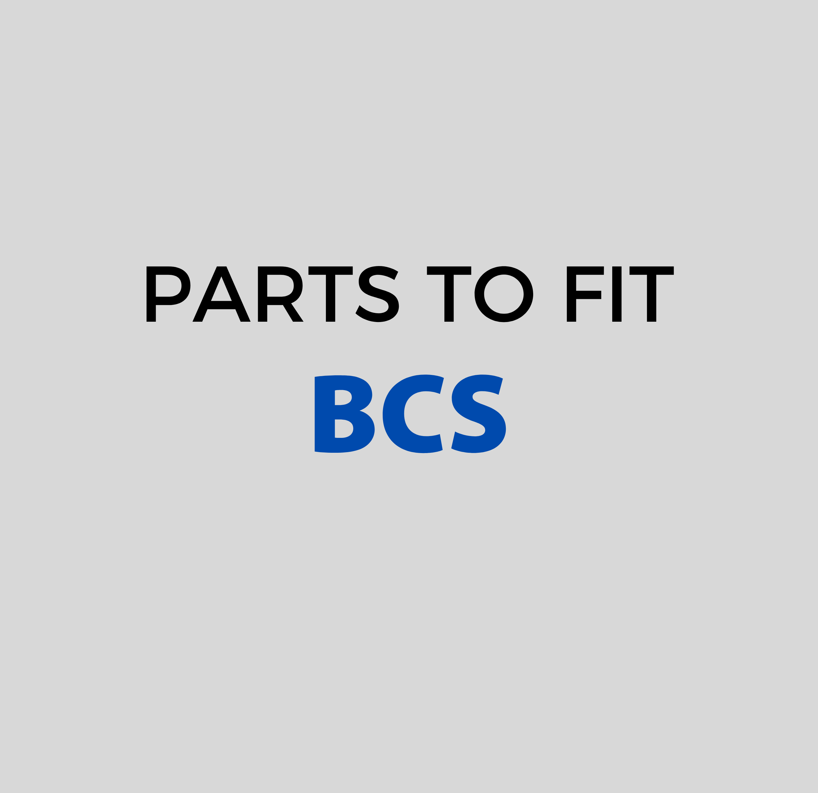 BCS Parts BCS Parts