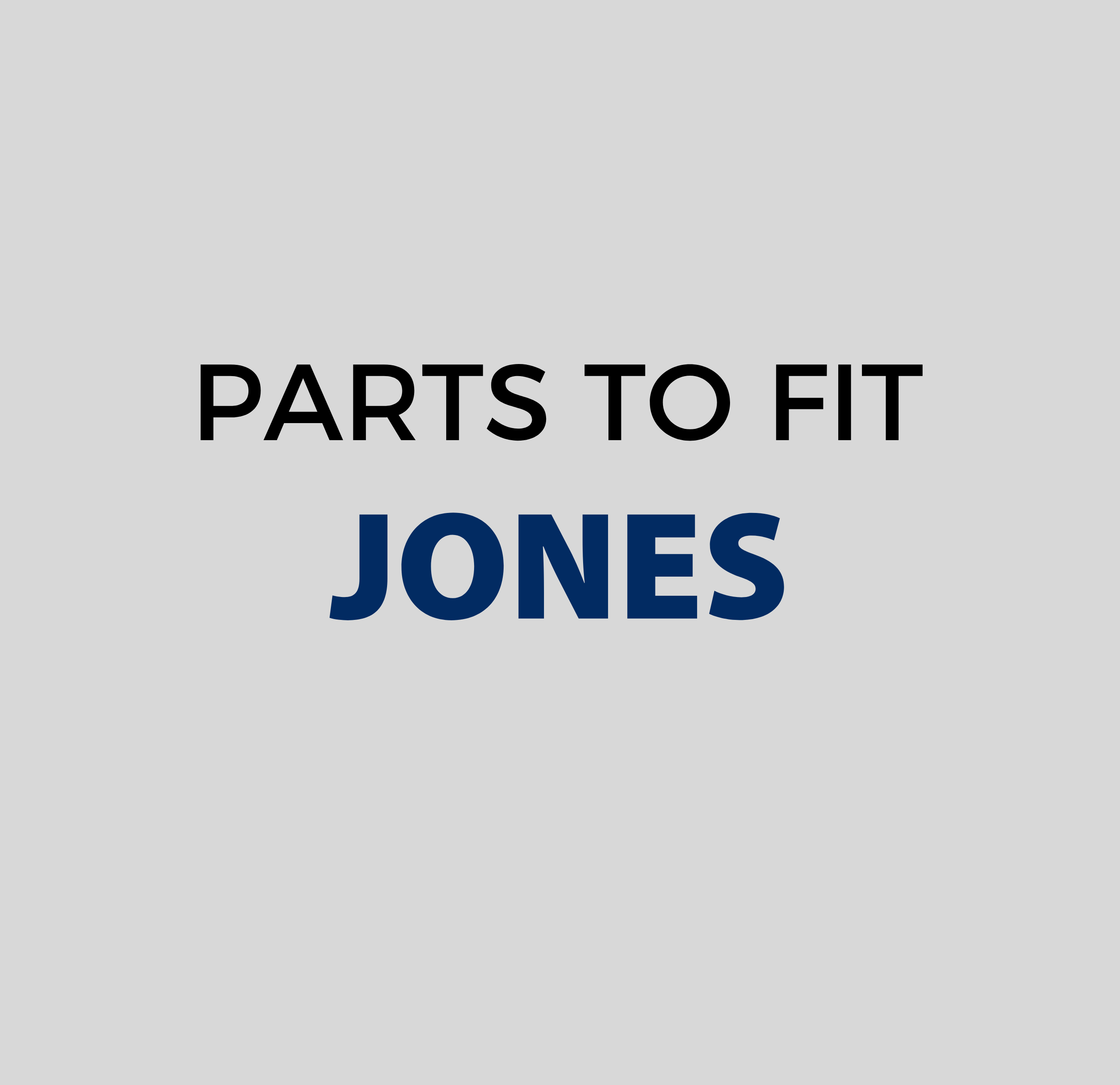 JONES Parts JONES Parts