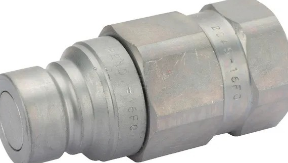 Hydraulic Flat Face Quick Release Male Probe Coupling 1" to 1" BSP 25mm across the flat face