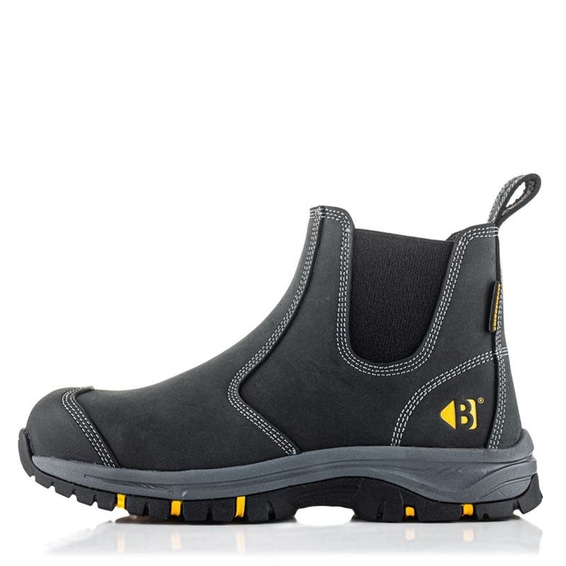 Buckbootz Wizardz Black Leather Safety Dealer Boot Size 12/46