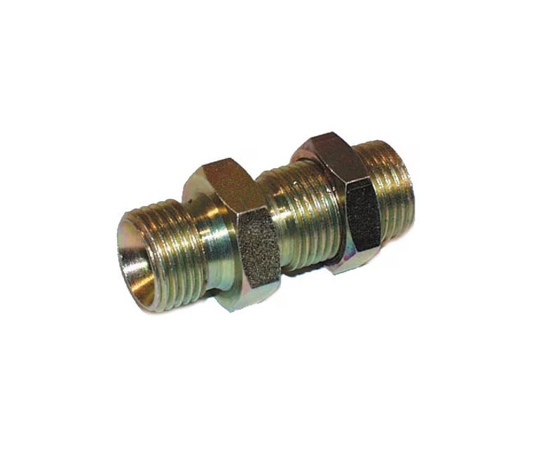 Hydraulic Straight Equal Bulkhead Male/Male 1/2" to 1/2" BSP