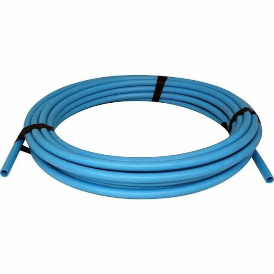 MDPE Blue Water Pipe 25mm OD 100m roll