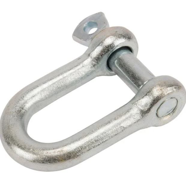 D Shackle Zinc Plated 16mm (5/8") Pin Diameter 