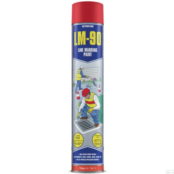 Line Marker Paint Aerosol Red 750ml