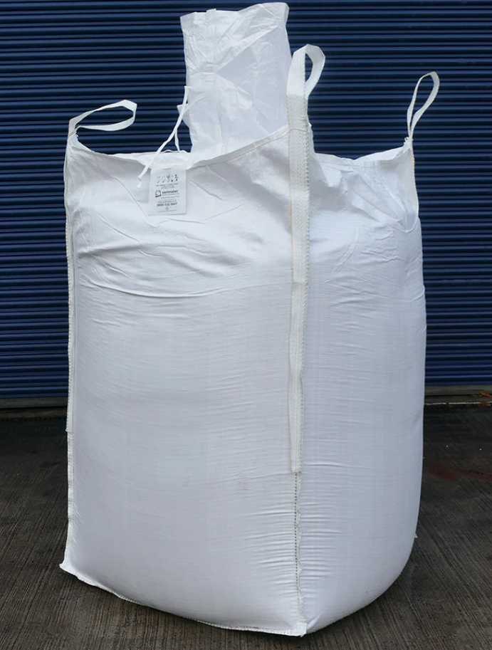 95cm x 95cm x 150cm FIBC Bulk Bag - Flat Base - Top Fill Spout - 1.35m3 Capacity - 1000kg SWL 