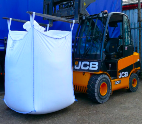 110cm x 110cm x 140cm FIBC Bulk Bag - Flat Base - Top Skirt with Tie - 1.69m3 Capacity - 1000kg SWL 