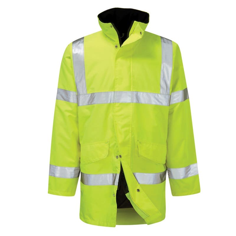 Yellow Hi-Vis Padded Traffic Jacket Class 3 M