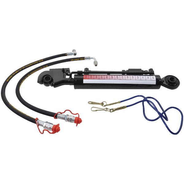 Cat 2 Hydraulic Toplink - Closed centres 620mm, 300mm stroke with 35mm chromated rod - 25.7mm Pin hole diameters