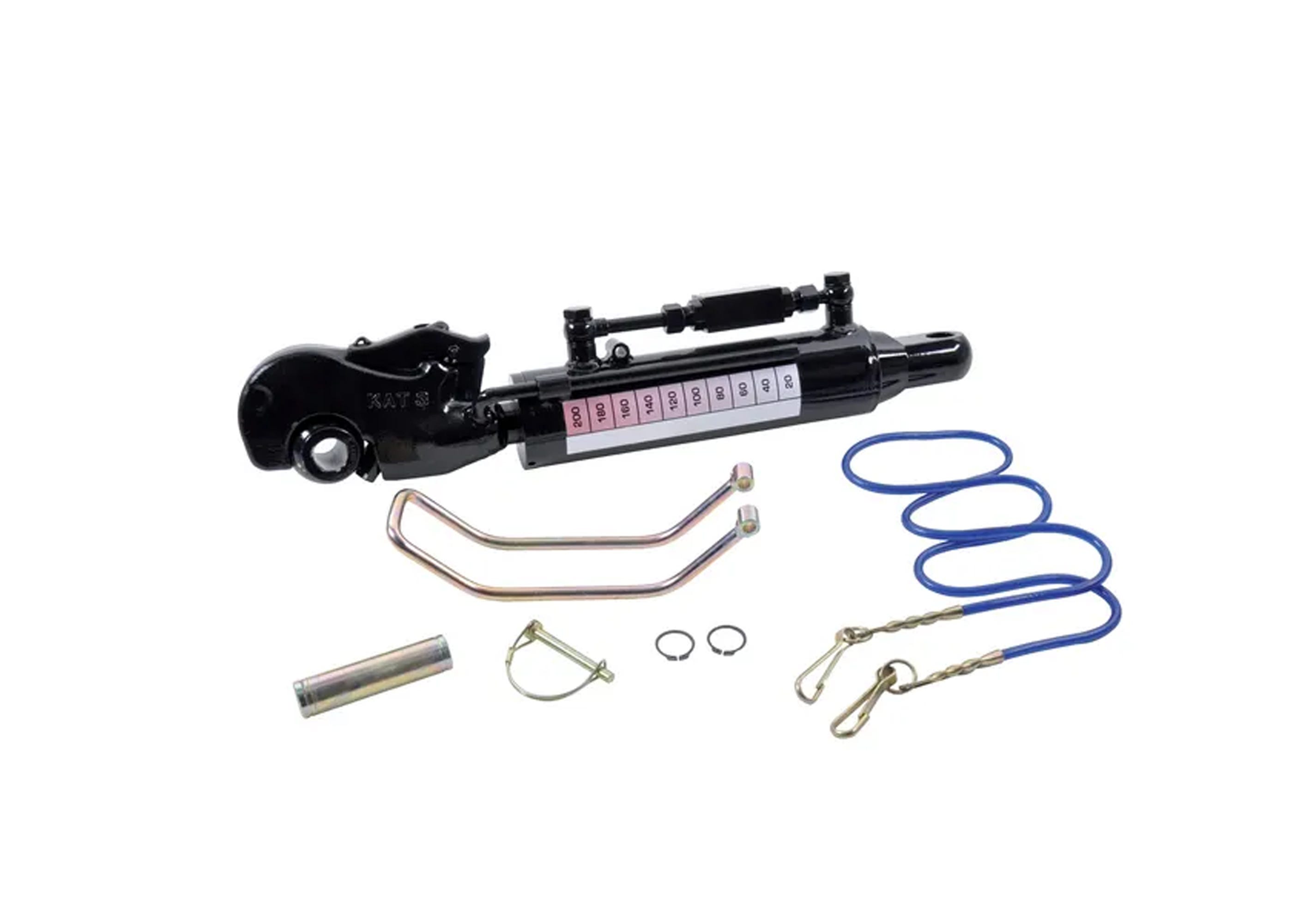 Hydraulic toplink Cat 2, 35mm rod, 505mm min length, 180mm stroke, 63mm bore