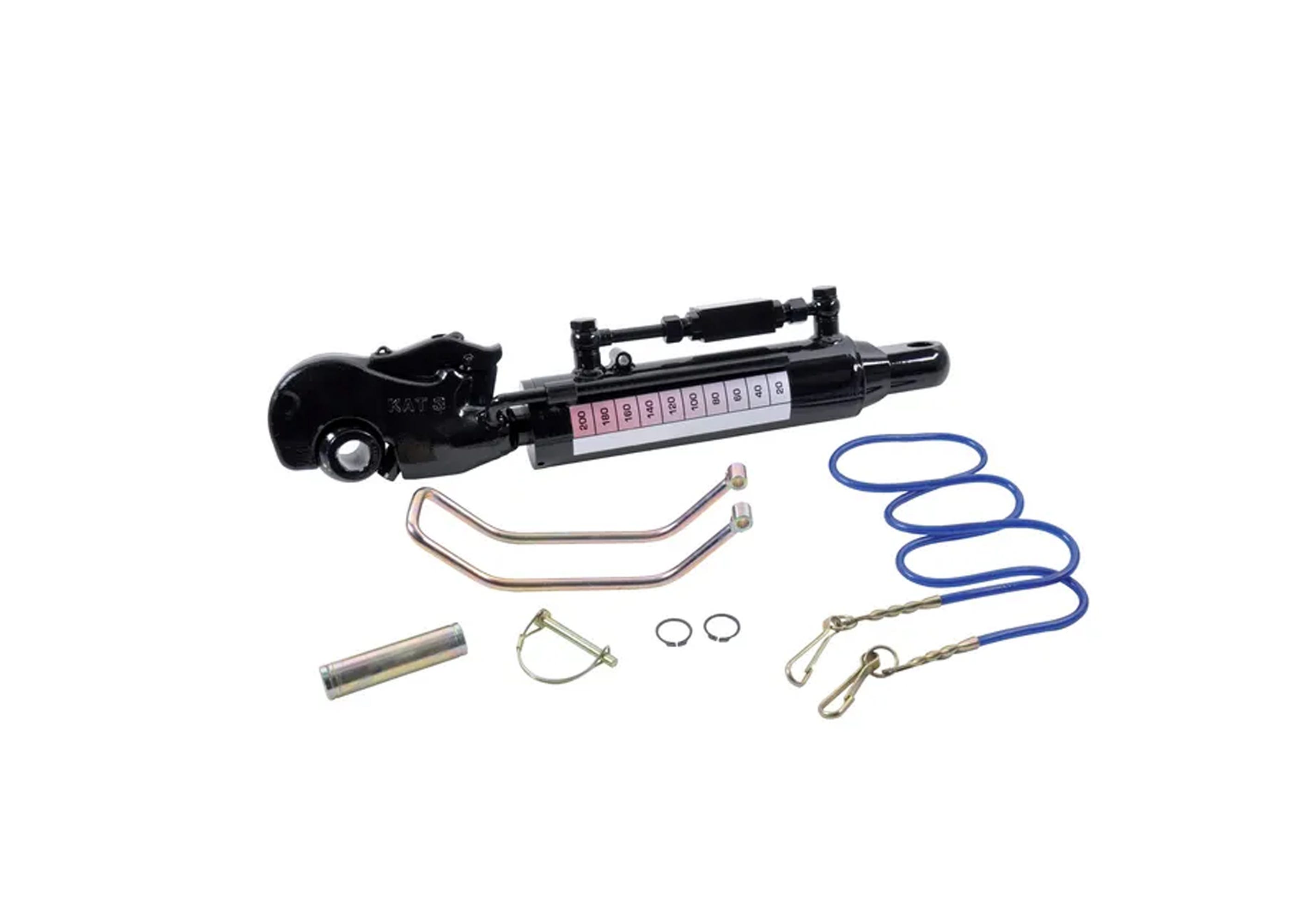 Hydraulic toplink Cat 2, 35mm rod, 555mm min length, 230mm stroke, 63mm bore
