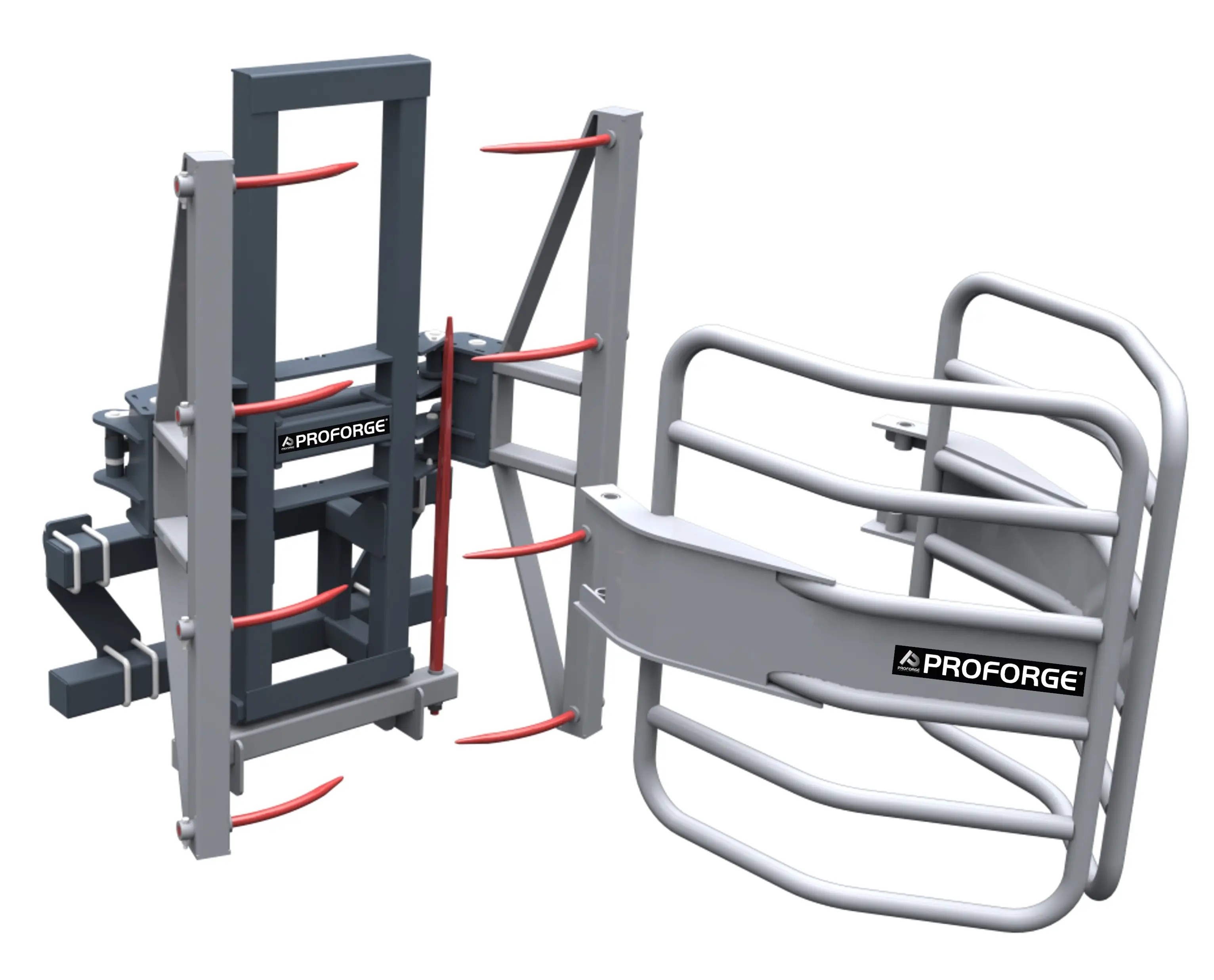 PROFORGE Combi Bale Grab Vertical Stack Mover for Round/Square Bales-Euro Brackets