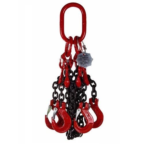 4 leg, 10mm, 4.5m Chain Sling For 20ft Container