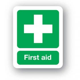 First Aid Sign 200x250x3mm PVC