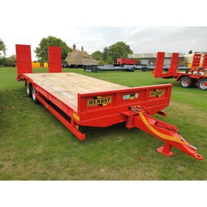 HERBST Low Loader 24ft Beavertail Plant Trailer, 15 Tonne Carry, Dual Air/Hydraulic Brakes