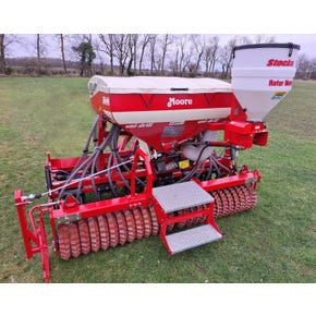 MOORE UNIDRILL 3 metre Direct Drill, With Stocks 130L 2nd Hopper Grain & Fertiliser Option, 24 row, Mounted