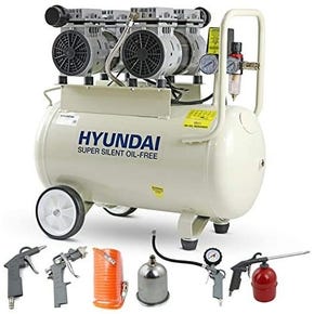 Hyundai 50 Litre Air Compressor, 11CFM/100psi, Oil Free, Low Noise, Electric 2hp| HY27550