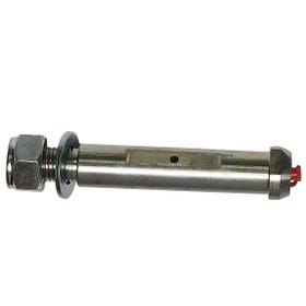 AXLE Leaf Spring Eye Bolt 25mm for 80mm Leaf Springs - Greasable - with Washer and LockNut