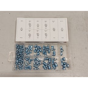 Grease Nipple Assortment Box M6, M8, M10 - 110 Peices