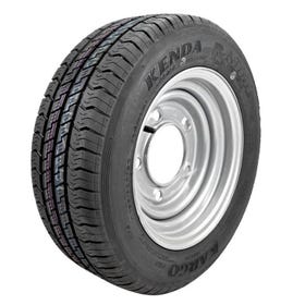 12" - 195/60R12 Trailer Wheel & Tyre Assembly 5 stud 165.1mm (6.5") PCD to fit Ifor Williams