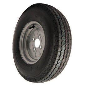 10" - 500 x 10 Trailer Wheel & 4ply Tyre Assembly 4 Stud x 100mm PCD