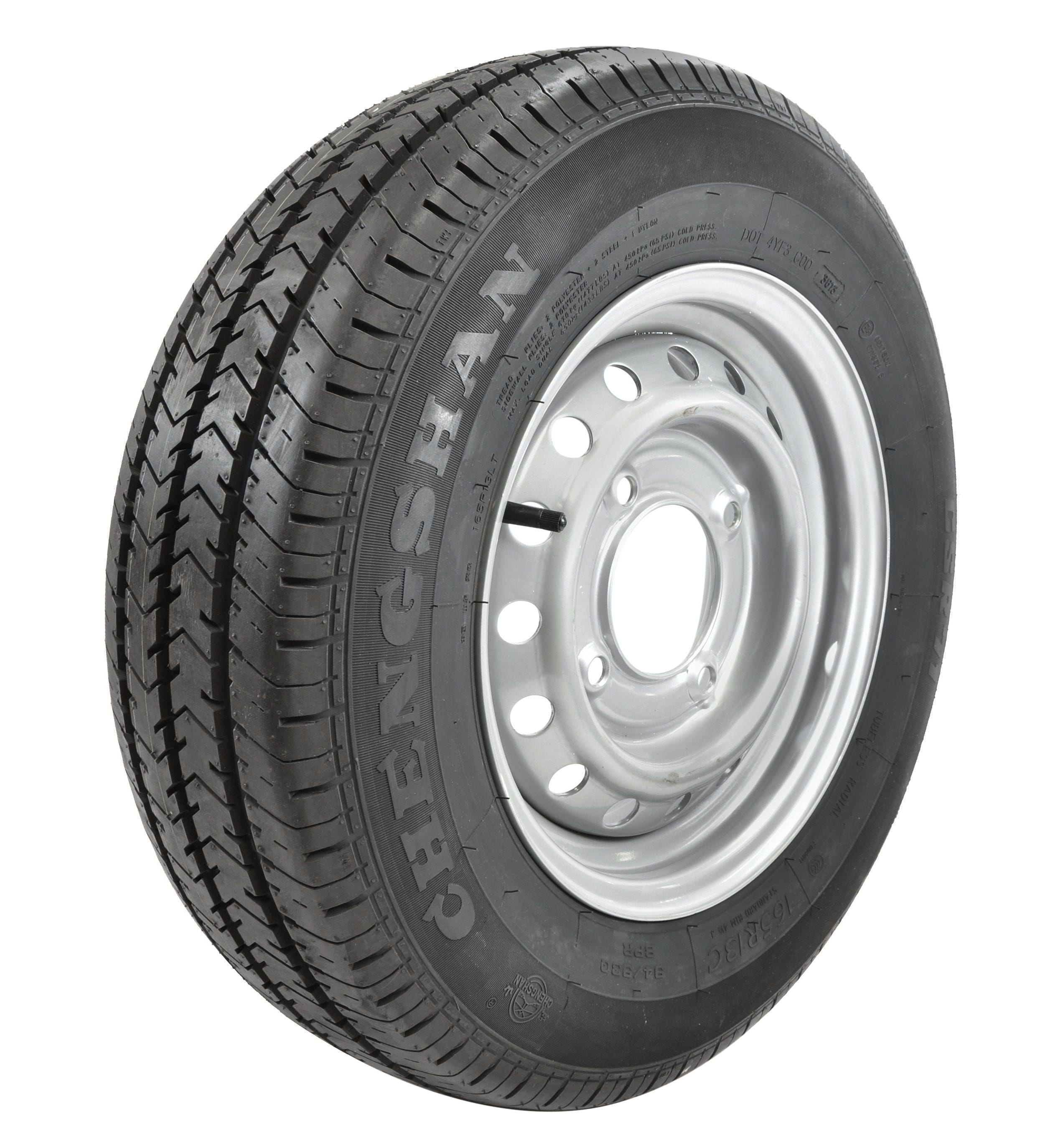 13 - 165/80R13C 8 Ply Trailer Wheel & Tyre Assembly 4 Stud x