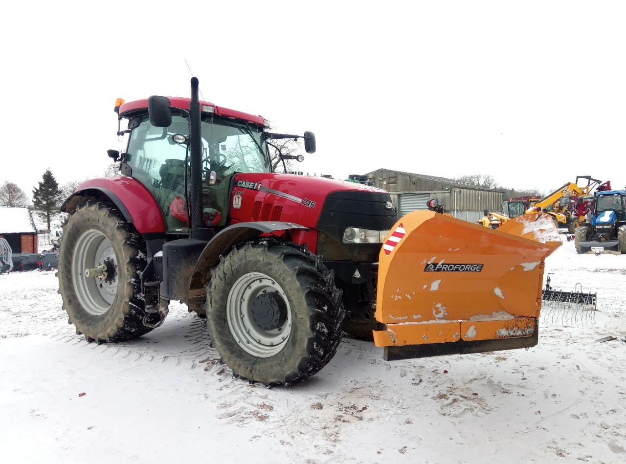 Proforge V Blade Snow Plough at work in large Snow Drifts